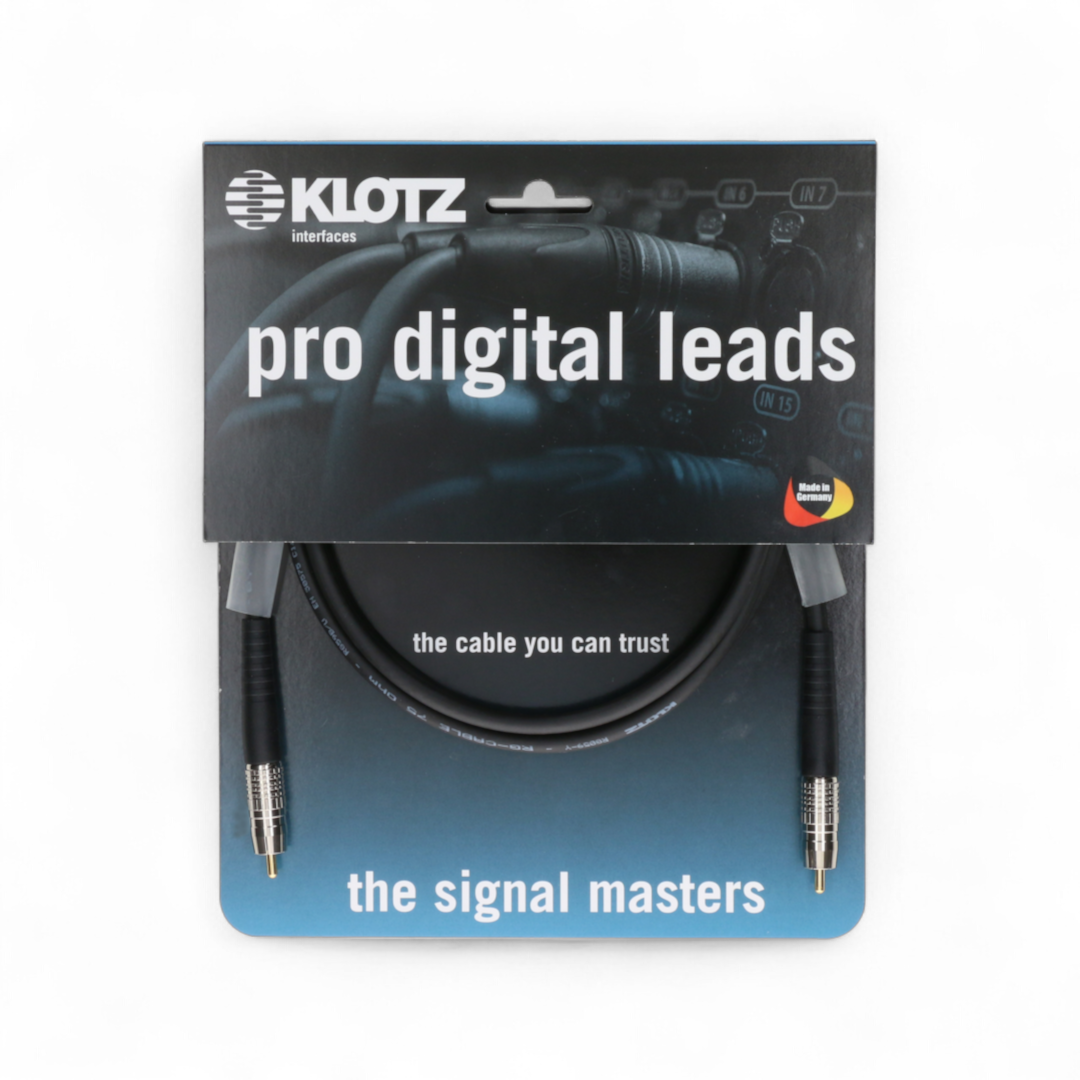Cable-Klotz-D7-SPDIF-01.0 Cable digital SPDIF/RCA coaxial 1m RCA RCA negro Imagen 1