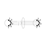 Cable MIDI blanco 1,8m, DIN 5-Pole REAN/Neutrik - Imagen 3