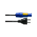Cable PowerCON/Schuko 1,5m, 3x1,5mm², 16A, 250V