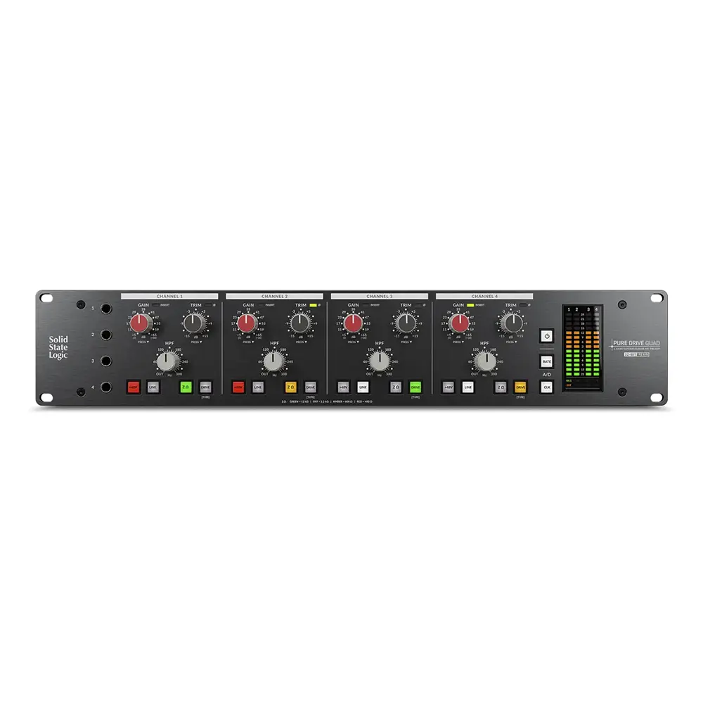 SSL PURE DRIVE QUAD gallery SSL Pure Drive Quad Previo de micrófono de 4 canales
