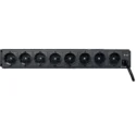 Regleta con interruptor Dispatch de 8 canales enracable