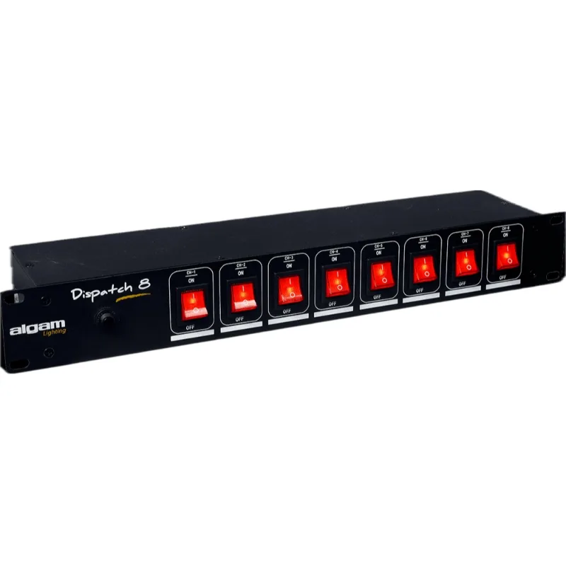 Regleta con interruptor Dispatch de 8 canales enracable