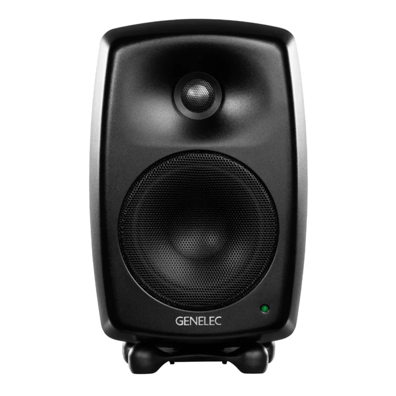 Genelec-8030-cm-black-negro-monitor-studio front Genelec8030cmblacknegromonitorstudio front