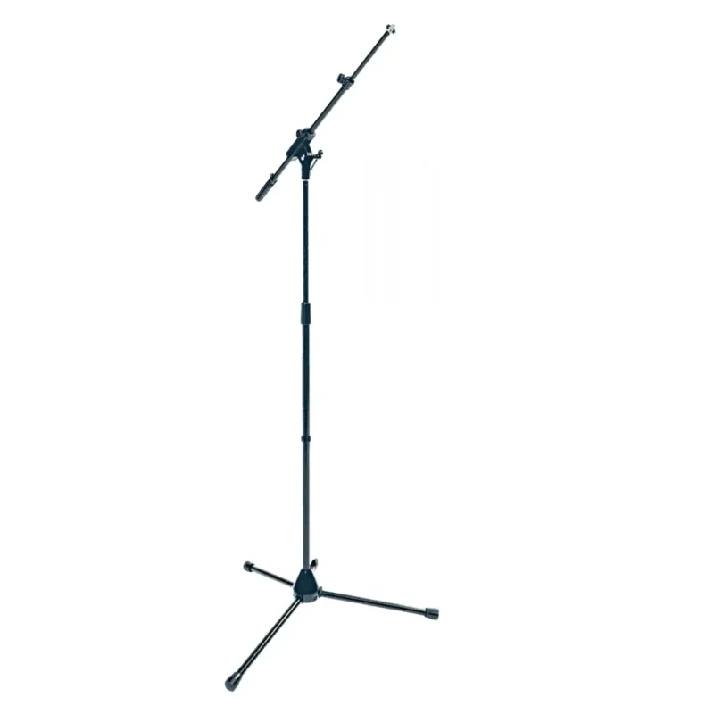 trt mpx pie micro jirafa Soporte telescópico de micrófono. Base metálica. Color negro. Brazo ajustable Imagen 1