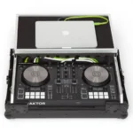 Flight Case Controlador Midi Pioneer DDJ-FLX4 & NI S2MK3 Negra (Soporte Ordenador)