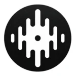 Serato DJ Logo Slipmats White on Black