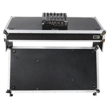 Estación de trabajo DJ Walkasse Z-Table plegable con ruedas (plata)