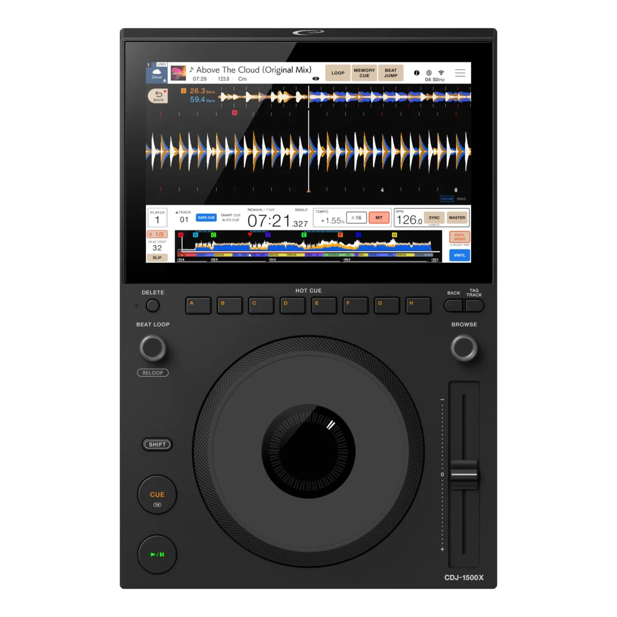 AlphaTheta CDJ-1500X reproductor multimedia para DJ con pantalla táctil de 10,1 pulgadas