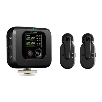 Shure MoveMic Two Kit Sistema de 2 lavaliers inalámbricos con receptor