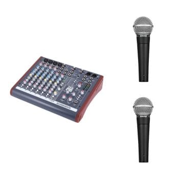 Pack Voz Zed-10FX — mesa A&H + 2× SM58