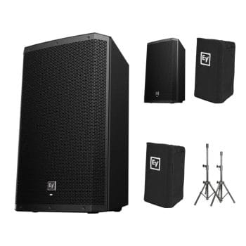 Pack Directo EV — 2× ZLX-12P G2 + fundas + soportes