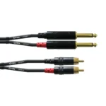 Cordial CFU 0,9 PC cable doble jack mono a RCA 0,9 m - Imagen 3
