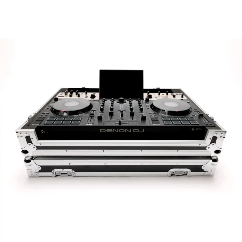 dj-controller-case-prime4-g2-silver-4 Magma flight case para Denon DJ PRIME 4 G2 negro y plata - Imagen 1