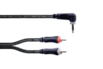 Cordial EY 3 WRCC cable Y minijack acodado a 2 RCA 3 m