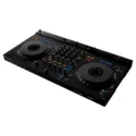AlphaTheta DDJ-GRV6 controladora DJ — vista en perspectiva lateral sobre fondo blanco